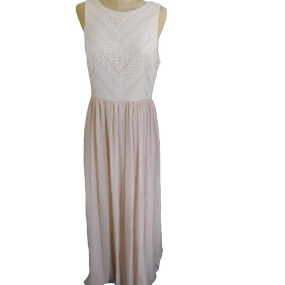 Gianni Bini Size 4 Long  Pink Gold Formal Evening Dress NWT - Picture 1 of 4